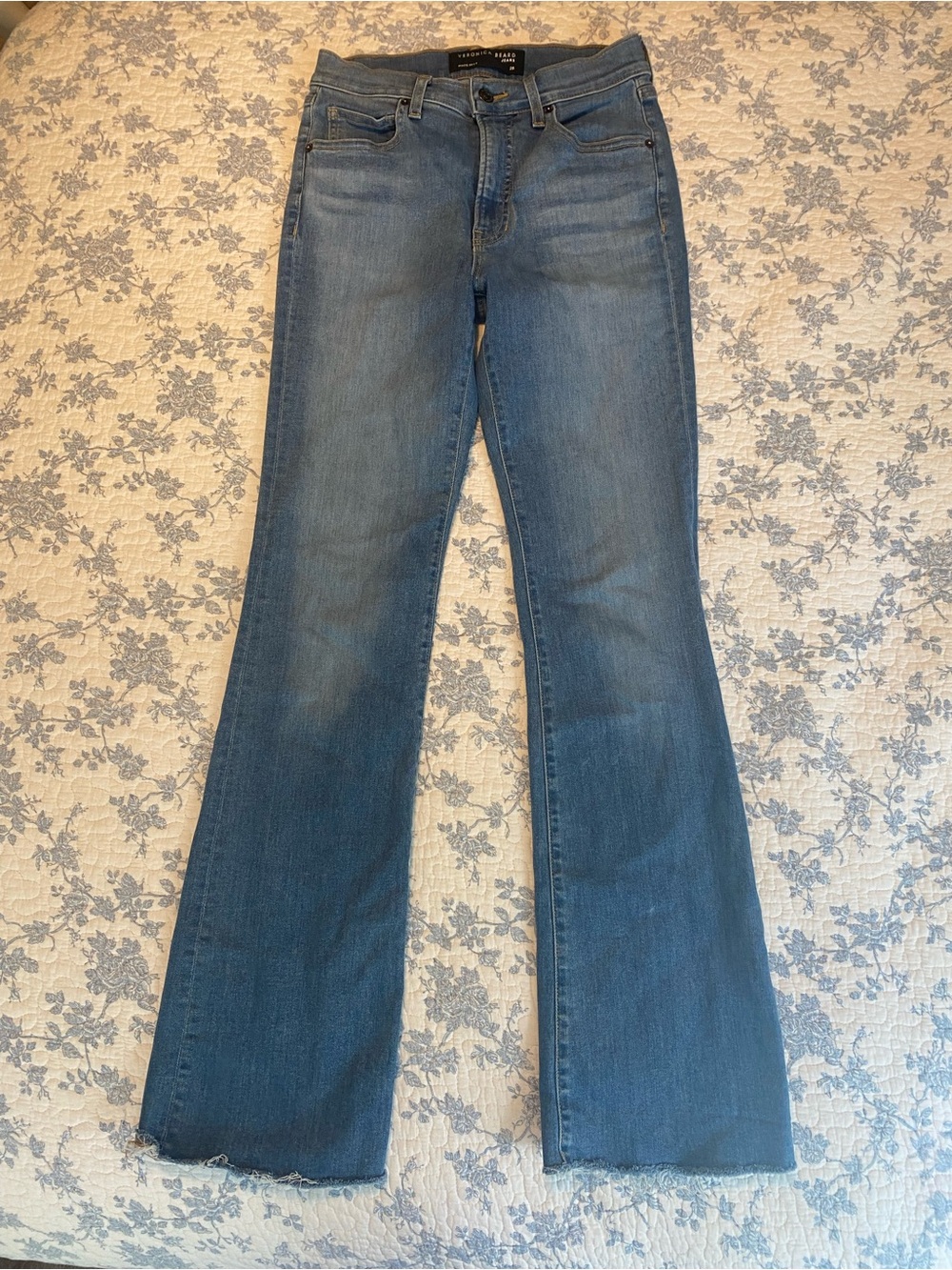 Veronica Beard Leena Bootcut High-Rise Jeans Mystic Blue Size 28